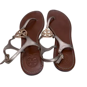 Tory Burch‎ Sling Gold Logo Sandals Size Women's 9 M thumbnail 5