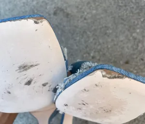 Fae denim fringe slides sandals size IT 39 US 9 thumbnail 12