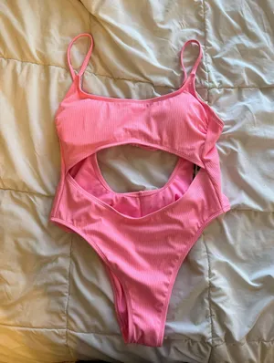 Hot Pink One Piece Bathing Suit thumbnail 1