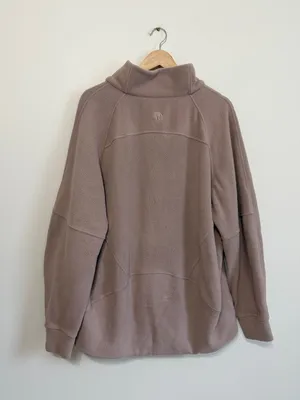 Lululemon Oversized Scuba Tumbled Fleece Funnel-Neck Half Zip Size XL / XXL Pink thumbnail 6