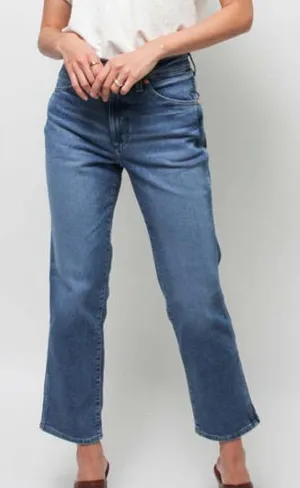 NWT Wrangler Wild West 603 High Rise Straight Jeans Women’s Size 28 Dark Wash thumbnail 1