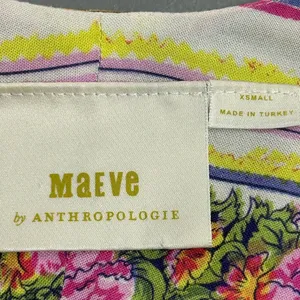 $98 Maeve by Anthropologie Multicolored Ceresco Floral Peasant Blouse XS thumbnail 8