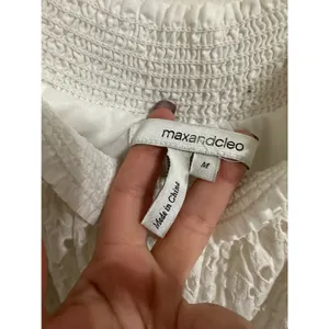 Max & Cleo Isabella Eyelet white mini Dress size‎ Medium thumbnail 4