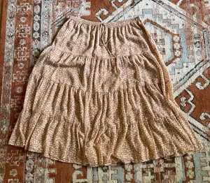 Aerie Chiffon Midi Skirt in Raw Sienna thumbnail 1