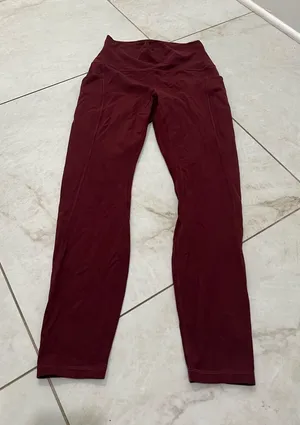 Lululemon Burgundy Align High Rise Pant with Pockets 25" Size 6 US thumbnail 1