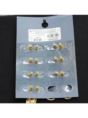 NWT Universal Thread Jasper Aventurine Stud Earring Set Gold / Blue thumbnail 3
