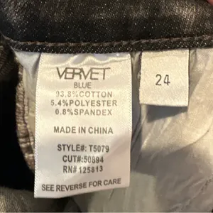 Vervet‎ Black/Gray Distressed Jeans Size 24 thumbnail 5