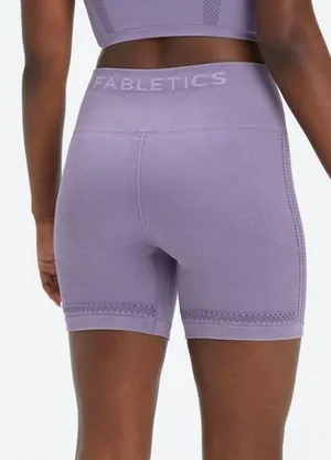 Fabletics Sync Seamless High Waisted Shorts Women's Small Purple thumbnail 1