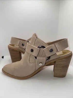 Dolce Vita Rango Heeled Mules Tan Suede Women’s 6 thumbnail 4