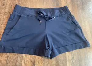 Athleta Navy Shorts Active Sporty Drawstring Pockets - Size 4 thumbnail 1
