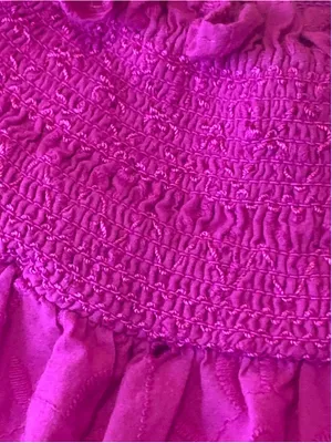 Women's LOFT Eyelet Blouse Size M Pink Magenta thumbnail 7