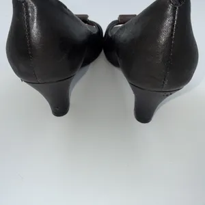 Jeffrey‎ Campbell Ibiza Lost Peep Toe Heels Black W Brown Accent Sz 9 thumbnail 4