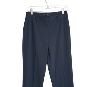 Tahari ASL Women's Size 4 Dress Pants Navy Blue Straight Leg Trousers Career thumbnail 2