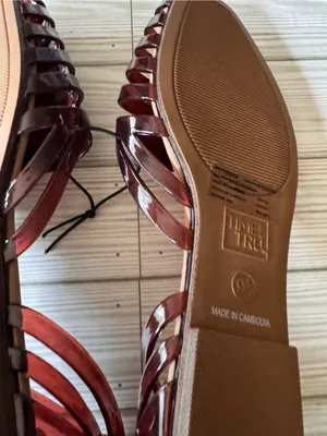 Time and Tru Women's Huarache Jelly Sandals Flats Sz 9.5 NWT thumbnail 4