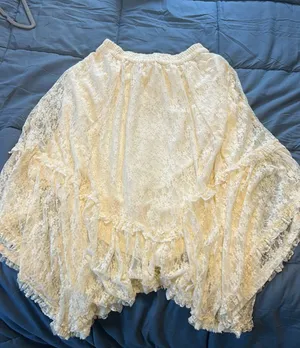 American Eagle white flowy flower skirt thumbnail 1