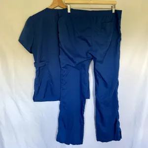 Grey's Anatomy by Barco blue scrubs set workwear pockets women's size medium thumbnail 9