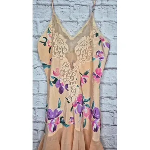 Victoria’s Secret Chiffon Chemise Babydoll Slip Dress Nightgown Lace medium 90s thumbnail 3