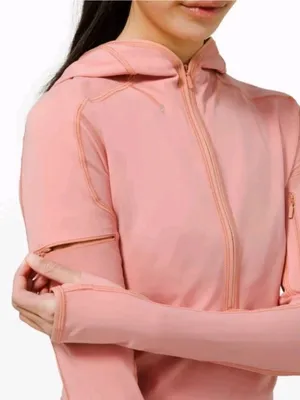 lululemon athletica Break a Trail 1/2 zip Performance Hoodie in pastel pink 2 thumbnail 2