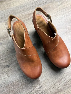 b.o.c. Born Concept Cecila Platform Clogs Brown Slingback Heels Size 9M thumbnail 10