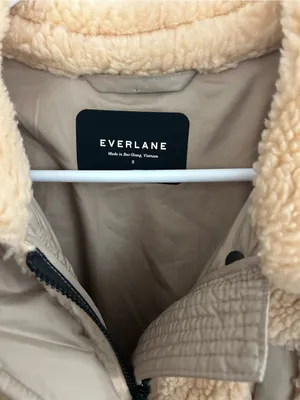 Everlane Quilted Teddy Coat Sherpa Puff Coat Small $175 thumbnail 4