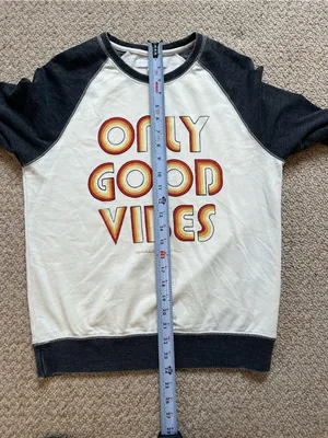 Spiritual Gangster Only Good Vibes Retro Raglan Crewneck Sweatshirt size small thumbnail 6