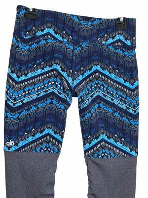 ALO Yoga Blue Chevron Panel Leggings thumbnail 6