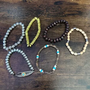 Boho Layered Beaded Bracelet Set Multiple thumbnail 3