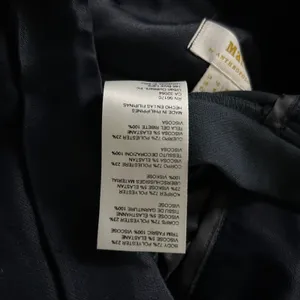 Maeve Anthropologie Trousers Navy Blue Satin Trim Pleated Size 6 thumbnail 7