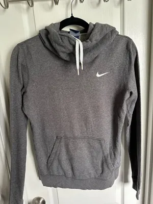 Grey Nike Cowl Neck Hoodie thumbnail 1