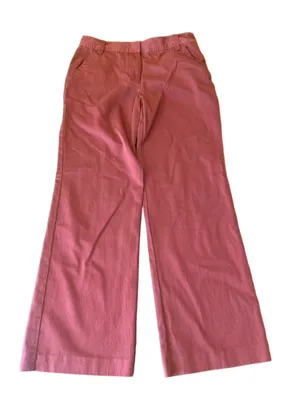 J.Crew Factory Wide Leg Pants Wine Burgundy Size 8 thumbnail 1
