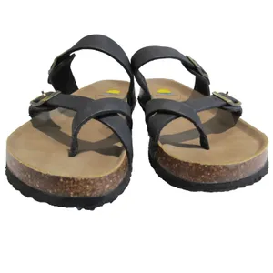 Maui Island Hallie Sandals Black Women’s 10M Cork Footbed Double Buckle thumbnail 4