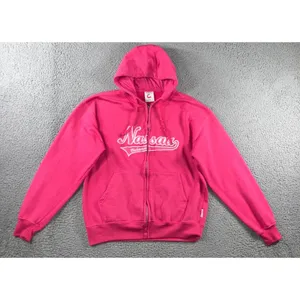 Y2k Retro Nassau‎ Bahamas Zip Up Hoodie Women M Pink Graphic Fleece Sweatshirt thumbnail 2