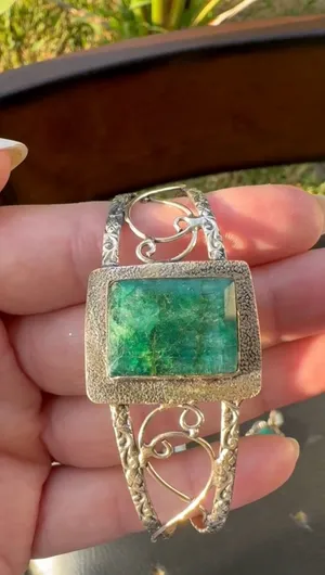 NWOT 3 piece sterling silver emerald set Green thumbnail 3