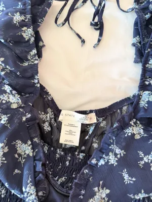 Altar’d State Sienna Navy Floral Mini Dress Size Medium thumbnail 3