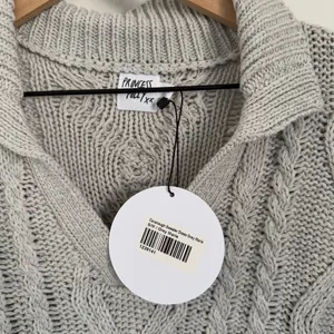 Princess Polly Small/Medium NEW Cavanaugh Sweater Collar Dress Grey Thick Preppy thumbnail 4