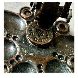 Bell Trading Post solid copper and turquoise clip on earrings thumbnail 5