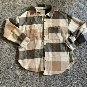 Shacket plaid Brown Size L thumbnail 1