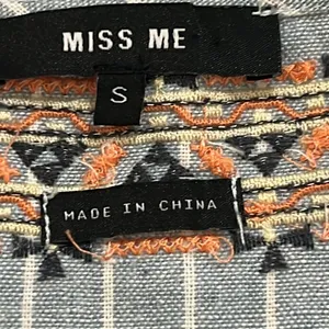 Miss me small denim wrap top‎ embroidered thumbnail 4