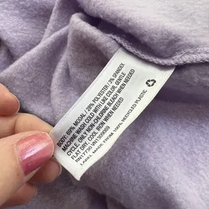 Joy Lab Funnel Neck Pullover Thin‎ Sweatshirt Size XS Xsmall Lavender Purple thumbnail 6