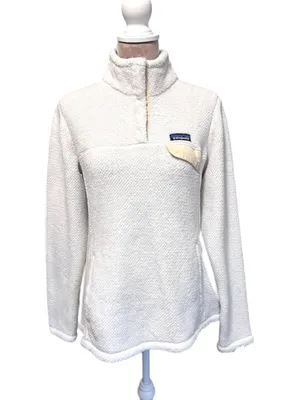 Patagonia Re-Tool Snap-T Fleece Pullover Women's Large Off White Cream FA18 thumbnail 2