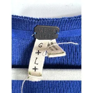 We The Free Blue Thermal Henley Long Sleeve Shirt‎ Top Size L thumbnail 7