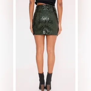Lucy Paris Green & black Sequin mermaid scales skirt mermaid core 🧜‍♀️ thumbnail 6