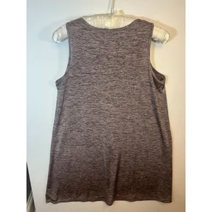 GM Women’s L/XL Boho Elephant Print Sleeveless Tunic Dress Feather Tie Brown Top thumbnail 3