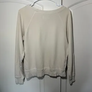 MATE the Label Organic Lightweight Terry Raglan Sweatshirt Bone Cream Womens‎ S thumbnail 5