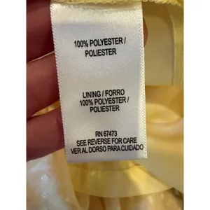 Maison Tara Midi Dress Women 14 Yellow Clip Dot Faux Wrap Puff Sleeve Boho thumbnail 11