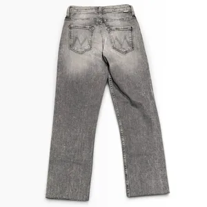 Mother The Tomcat Ankle Fray Jeans Static Grey Straight Leg Button Fly Size 25 thumbnail 2