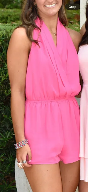 superdown Pink Romper Revolve thumbnail 1