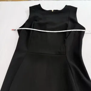 Calvin Klein Black Hi Low Trumpet Sleeveless Stretch Crepe Midi‎ Dress Size 8 thumbnail 9