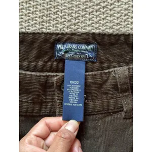 Polo Jeans Ralph‎ Lauren Women's Company Corduroy Pants Brown Size 32 thumbnail 3
