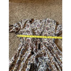 Anthropologie Boemo Floral Multicolor Long Sleeve Tiered Maxi Dress Sz Small NWT thumbnail 5